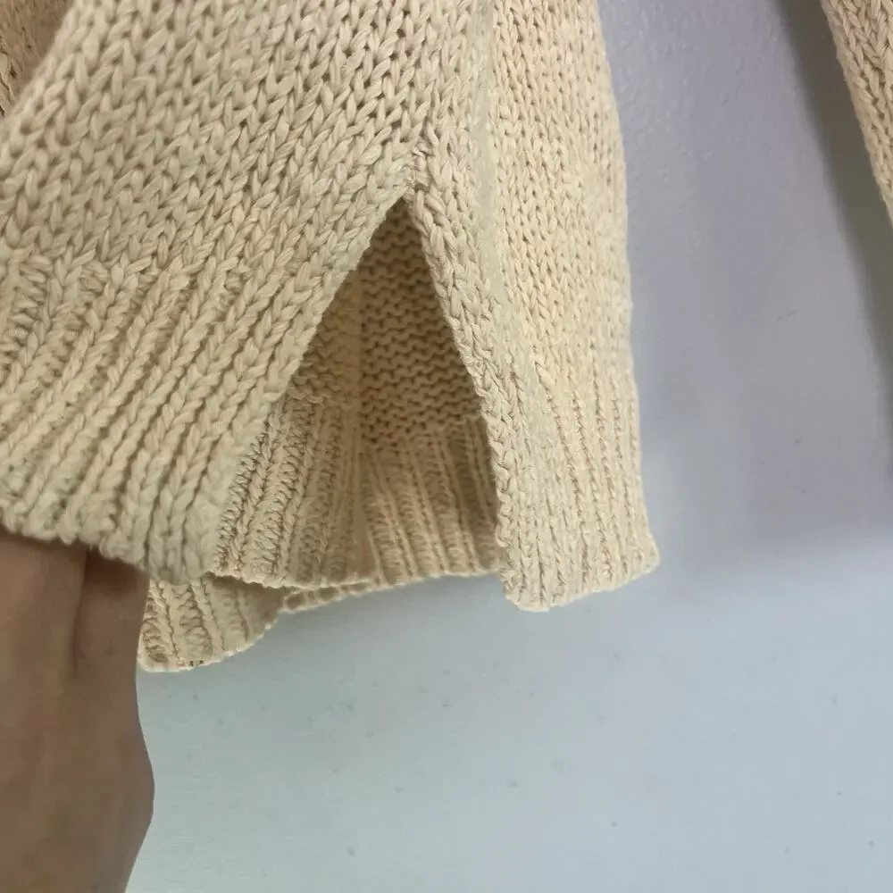 NOT FOR SALE!- Vince Womens Cable Knit Crew Neck Sweater Cream Sz XS - Picture 6 of 10